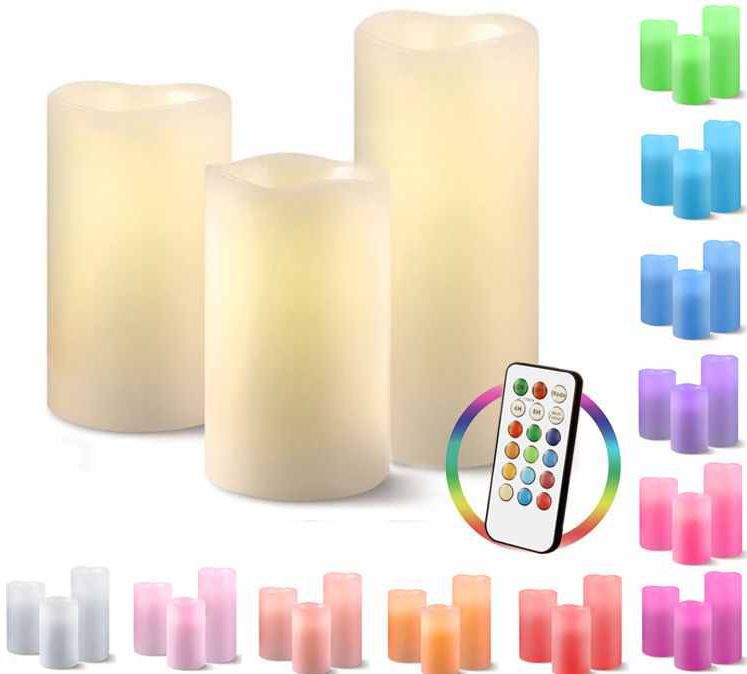 LED Echtwachskerzen mit Farbwechsel und Ferbedienung im 3er Set für 14,99€ LED Echtwachskerzen mit Farbwechsel und Ferbedienung im 3er Set für 14,99€