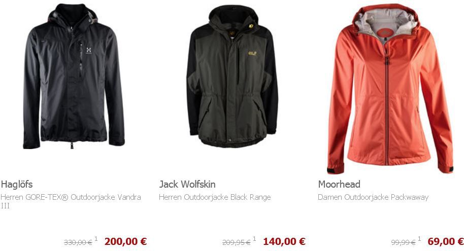 Outdoorjacken mit 20% Rabatt auch im Sale @Karstadt Outdoorjacken mit 20% Rabatt auch im Sale @Karstadt
