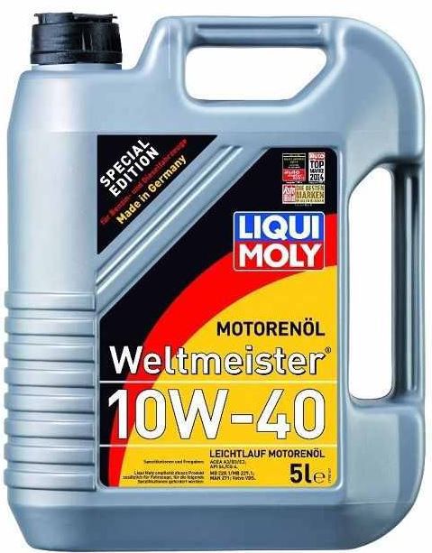 LIQUI MOLY 10W 40 5Liter Motoröl in der Weltmeister Edtion inkl. Versand für 24,99€ Oel LIQUI MOLY 10W 40 5Liter Motoröl in der Weltmeister Edtion inkl. Versand für 24,99€