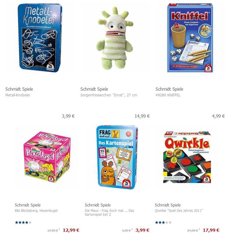 Schmidt Spiele mit 20% Rabatt bei Karstadt Schmitt Schmidt Spiele mit 20% Rabatt bei Karstadt