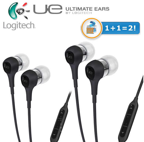 Logitech Ultimate Ears 350 vi - Doppelpack In Ear Kopfhörer mit Mikro für 35,90€ Logitech Ultimate Ears 350 vi Doppelpack In Ear Kopfhörer mit Mikro für 35,90€