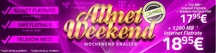 Telekom Complete Comfort M AllNet Flat inkl. HotSpot für 17,95€ monatl. Telekom Complete Comfort M AllNet Flat inkl. HotSpot für 17,95€ monatl.