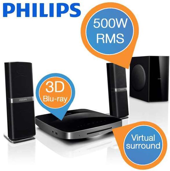Philips HTB7250D - 3D Blu-ray 2.1 Heimkino System statt 479€ für 308,90€ Philips HTB7250D 3D Blu ray 2.1 Heimkino System statt 479€ für 308,90€