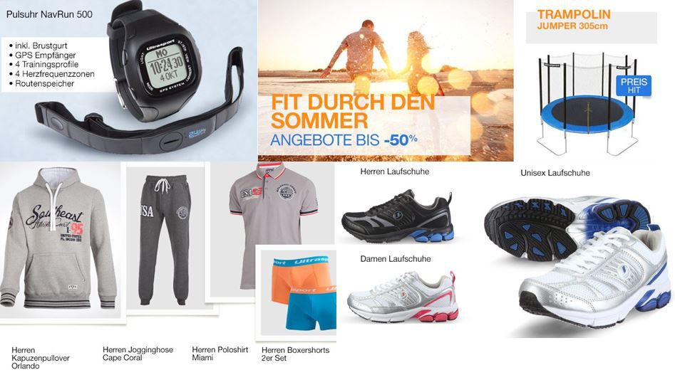 Amazon Ultrasport Aktion: Fit durch den Sommer mit bis zu 55% Rabatt! Amazon Ultrasport Aktion: Fit durch den Sommer mit bis zu 55% Rabatt!