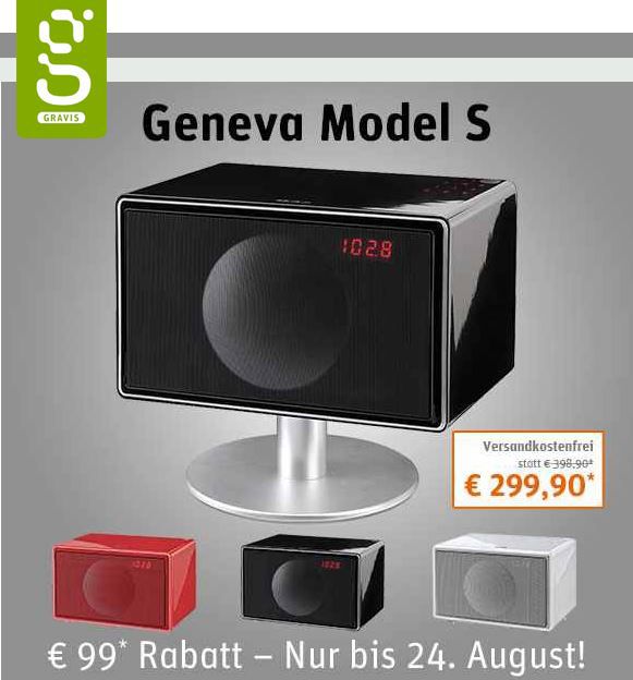 GENEVA Model S - Bluetooth Soundsystem mit FM und DAB/DAB+ Radio statt 398,90€ für 299€ GENEVA Model S Bluetooth Soundsystem mit FM und DAB/DAB+ Radio statt 398,90€ für 299€