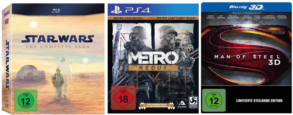 Star Wars: The Complete Saga I-VI Blu-ray für 66,97€ und andere günstige DVDs, MP3, Games & Blu-rays @digitale Herbstschnäppchen Star Wars: The Complete Saga I VI Blu ray für 66,97€ und andere günstige DVDs, MP3, Games & Blu rays @digitale Herbstschnäppchen