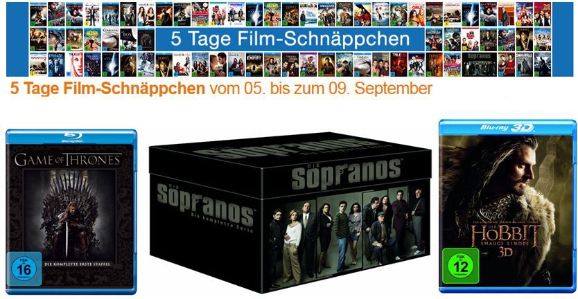 Amazon - 5 Tage Film Schnäppchen - z.B. 3 Blu-rays für 18€ Amazon 5 Tage Film Schnäppchen z.B. 3 Blu rays für 18€