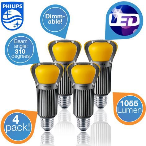 Philips MASTER LEDbulb - 4 LED Lampen dimmbar mit E27 und 1055 Lumen für 65,90€ Philips MASTER LEDbulb 4 LED Lampen dimmbar mit E27 und 1055 Lumen für 65,90€