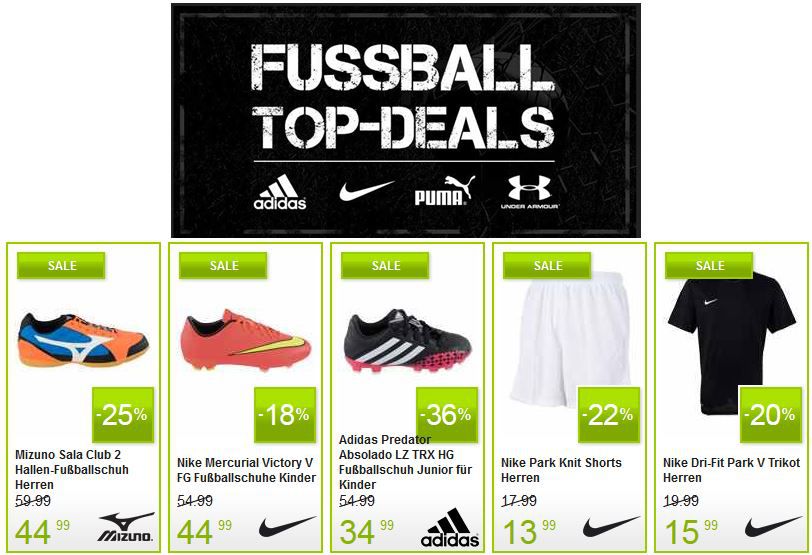Plutosport mit bis zu 75% Rabatt im Fußball-Sale und 65% Rabatt auf Softshell Jacken Plutosport mit bis zu 75% Rabatt im Fußball Sale und 65% Rabatt auf Softshell Jacken