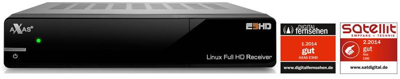 Axas E3HD - Linux Full HD Satellitenreceiver mit PVR für 95€ Axas E3HD Linux Full HD Satellitenreceiver mit PVR für 95€