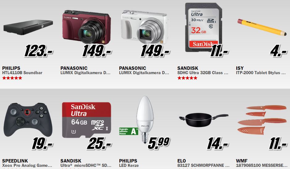 Media Markt Restposten Aktion: z.B. Sandisk Mobile Ultra microSDXC 64GB Class 10 ab 25€ Media Markt Restposten Aktion: z.B. Sandisk Mobile Ultra microSDXC 64GB Class 10 ab 25€