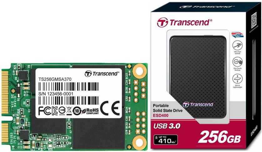 Transcend MSA370 interne 256GB SSD für 92,90€ - Transcend ESD400 externe SSD-Festplatte 256GB für 119,90€ Transcend MSA370 interne 256GB SSD für 92,90€ Transcend ESD400 externe SSD Festplatte 256GB für 119,90€