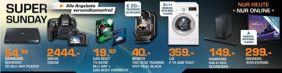 BOSCH Tassimo TAS1202 real black statt 47€ für effektiv 20€ dank Cashback und mehr Saturn Super Sunday Angebote BOSCH Tassimo TAS1202 real black statt 47€ für effektiv 20€ dank Cashback und mehr Saturn Super Sunday Angebote