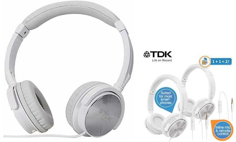 TDK ST170 - Over Ear Kopfhörer mit Mikro und Fernbedienung im Duo Pack für 30,90€ TDK ST170 Over Ear Kopfhörer mit Mikro und Fernbedienung im Duo Pack für 30,90€