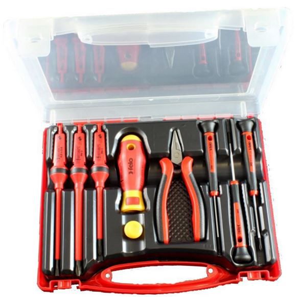 FELO - 8 teiliges Elektronic Service Set im Kunststoffkoffer für 38,90€ FELO 8 teiliges Elektronic Service Set im Kunststoffkoffer für 38,90€