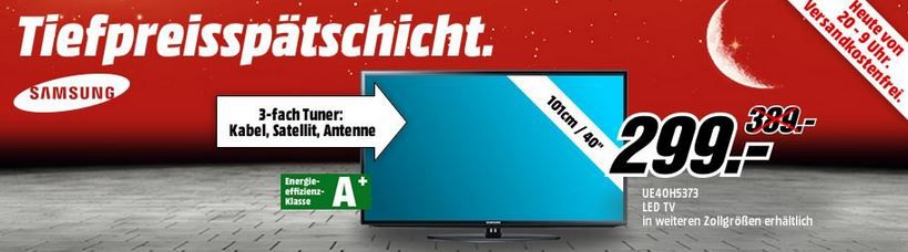 Samsung UE50H5373 - 50 Zoll Smart TV für 449€ bei der Media Markt Tiefpreis Aktion! Samsung UE50H5373 50 Zoll Smart TV für 449€ bei der Media Markt Tiefpreis Aktion!