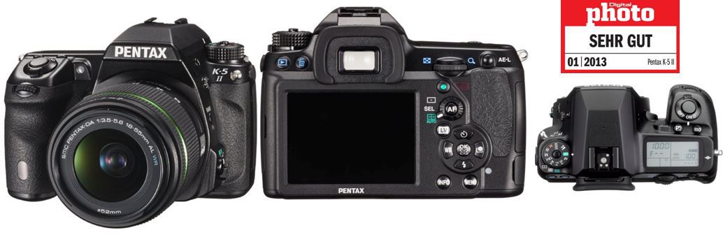 Pentax K 5 II - Top 16MP SLR Kamera mit 18-55mm WR Objektiv für 674,90€ Pentax K 5 II Top 16MP SLR Kamera mit 18 55mm WR Objektiv für 674,90€