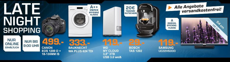 BOSCH Tassimo Vivy (T12) TAS1202 statt 45€ für effektiv 9€ – und mehr Saturn Late Night Angebote BOSCH Tassimo Vivy (T12) TAS1202 statt 45€ für effektiv 9€ – und mehr Saturn Late Night Angebote