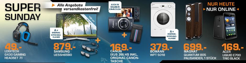 SAMSUNG UE55H6590 statt 1.064€ für 879€ und mehr Saturn Super Sunday Angebote - Update SAMSUNG UE55H6590 statt 1.064€ für 879€ und mehr Saturn Super Sunday Angebote Update