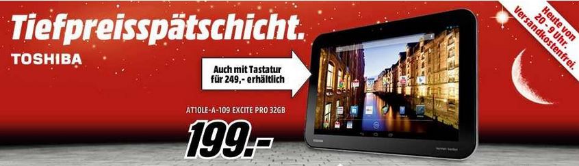 TOSHIBA Excite Pro AT10LE-A-109 - 10Zoll IPS Tablet mit 32GB ab 199€ TOSHIBA Excite Pro AT10LE A 109 10Zoll IPS Tablet mit 32GB ab 199€