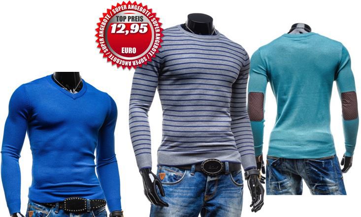 S-West, New Men, Bruno Leoni - Slim fit Herrenpullover für je 12,95€ S West, New Men, Bruno Leoni Slim fit Herrenpullover für je 12,95€