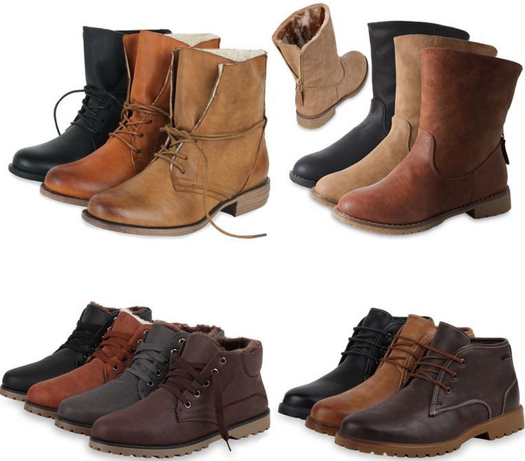 Worker - gefütterte Herren und Damen Boots und Stiefeletten für je Paar 23,90€ Worker gefütterte Herren und Damen Boots und Stiefeletten für je Paar 23,90€
