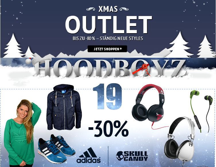 adidas und Skull Candy Kopfhörer mit 30% Rabatt auf ausgewählte Kleidung bei den Hoodboyz! adidas und Skull Candy Kopfhörer mit 30% Rabatt auf ausgewählte Kleidung bei den Hoodboyz!