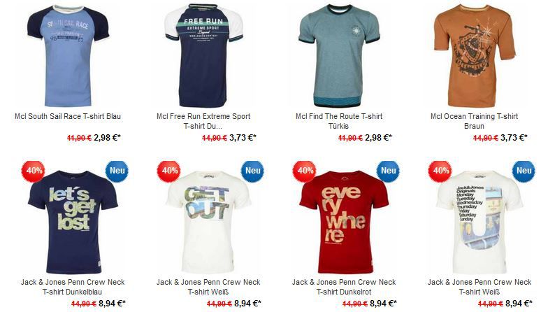 Jack & Jones Penn Crew T-Shirt bei der 40% Rabatt auf alle T-Shirts Aktion der Hoodboyz Jack & Jones Penn Crew T Shirt bei der 40% Rabatt auf alle T Shirts Aktion der Hoodboyz