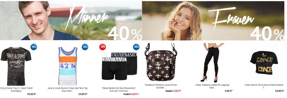 Knaller! 40% auf alles bei den Hoodboyz - auch auf Premium Marken wie Adidas, Jack & Jones, S.Oliver - Update Knaller! 40% auf alles bei den Hoodboyz auch auf Premium Marken wie Adidas, Jack & Jones, S.Oliver Update
