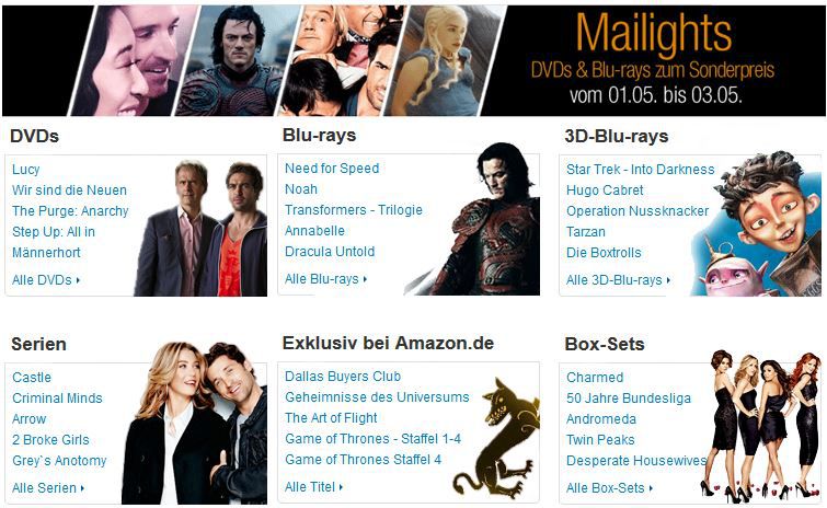 günstige Box-Sets und mehr bei der Mailights Amazon DVD und Blu-ray Aktion günstige Box Sets und mehr bei der Mailights Amazon DVD und Blu ray Aktion