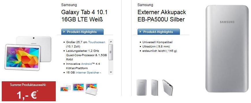 Samsung Galaxy Tab 4 10.1 LTE mit 16GB + BASE 500MB Datenflat +Akku für 265€ Gesamtkosten in 2 Jahren Samsung Galaxy Tab 4 10.1 LTE mit 16GB + BASE 500MB Datenflat +Akku für 265€ Gesamtkosten in 2 Jahren