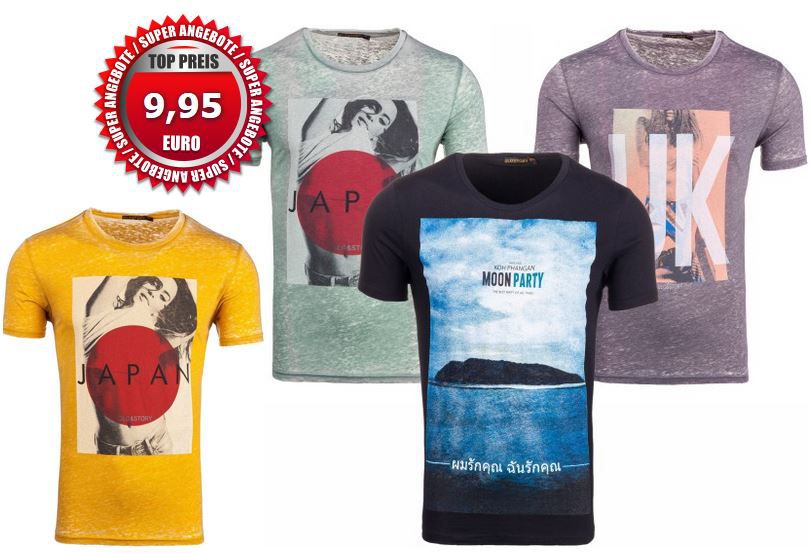 Glo-Story - Herren Motiv T-Shirts für je 9,95€ Glo Story Herren Motiv T Shirts für je 9,95€