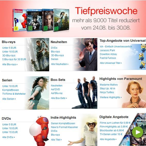 10 Blu-rays für 50€ bei der Amazon DVD & Blu-ray Tiefpreiswoche - Update 10 Blu rays für 50€ bei der Amazon DVD & Blu ray Tiefpreiswoche Update
