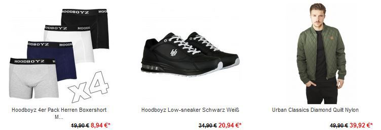 Hoodboyz Crazy Sale mit bis zu 85% auf alles und alle Marken! + 5€ Gutscheincode Hoodboyz Crazy Sale mit bis zu 85% auf alles und alle Marken! + 5€ Gutscheincode