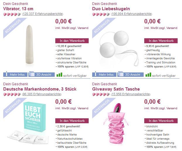 Eis.de mit gratis Artikel nur für Erwachsene: Vibrator etc. (VSK max 5,97€) Eis.de mit gratis Artikel nur für Erwachsene: Vibrator etc. (VSK max 5,97€)