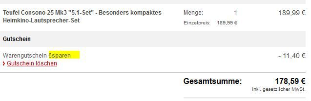 Teufel Gutschein