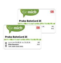 Probe Bahn card