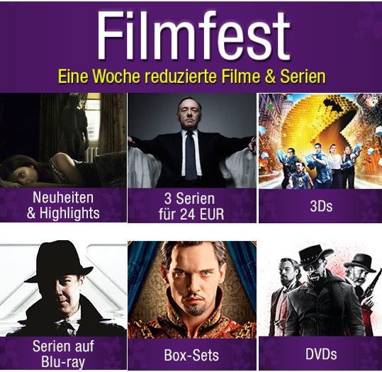 Amazon Filmfest 1 Woche reduzierte Filme und Serien + 3 Serien für nur 24€ Amazon Filmfest 1 Woche reduzierte Filme und Serien + 3 Serien für nur 24€
