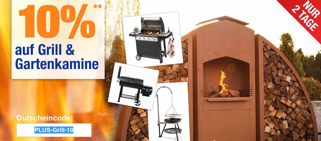 Grill & Gartenkamine mit 10% sofort Rabatt bei Plus.de Grill & Gartenkamine mit 10% sofort Rabatt bei Plus.de