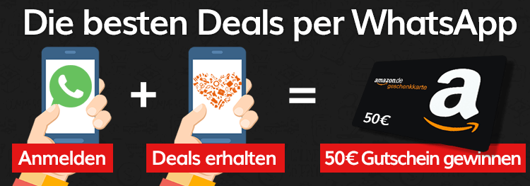 Die besten Deals Gratis per WhatsApp! 2 x 50€ Amazon.de Gutschein gewinnen GIY59Fn Die besten Deals Gratis per WhatsApp! 2 x 50€ Amazon.de Gutschein gewinnen