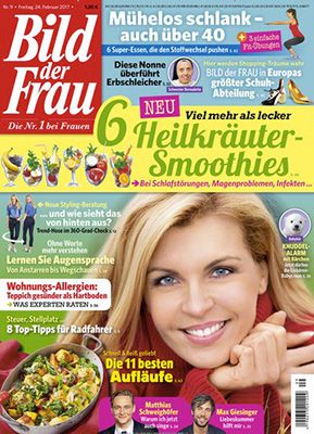 Bild der Frau Jahresabo für 83,20€ + 70€ Verrechnungsscheck & 6€ Rabatt bei Bankeinzug Bild der Frau Jahresabo für 83,20€ + 70€ Verrechnungsscheck & 6€ Rabatt bei Bankeinzug