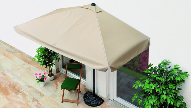 EasyMaxx Balkon Sonnenschirm (halbeckig) für 34,94€