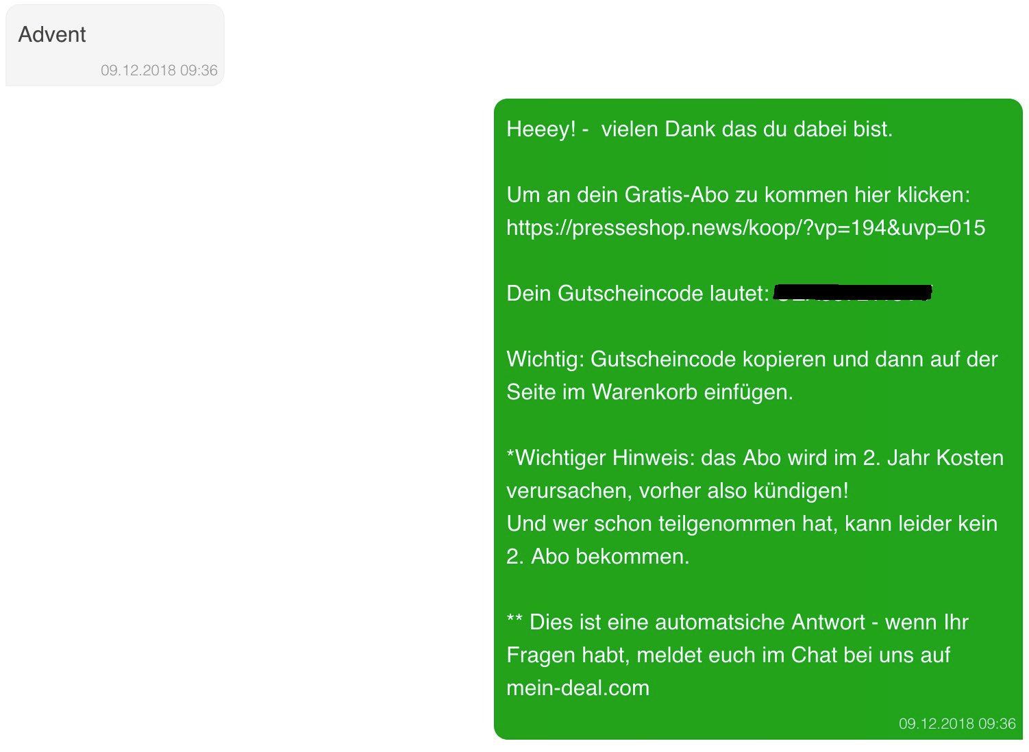 KNALLER!🔥 Whatsapp Deal Newsletter & erhalte ein Jahresabo deiner Wahl geschenkt!
