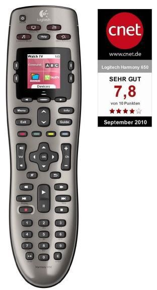 Logitech Harmony 650 Remote Universalfernbedienung für 43,94€ (statt 56€)