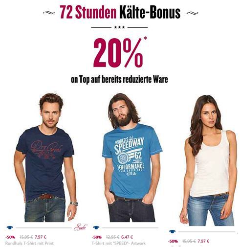 TomTailor 50% Rabatt Sale mit 20% Extra Rabatt! Update TomTailor 50% Rabatt Sale mit 20% Extra Rabatt! Update