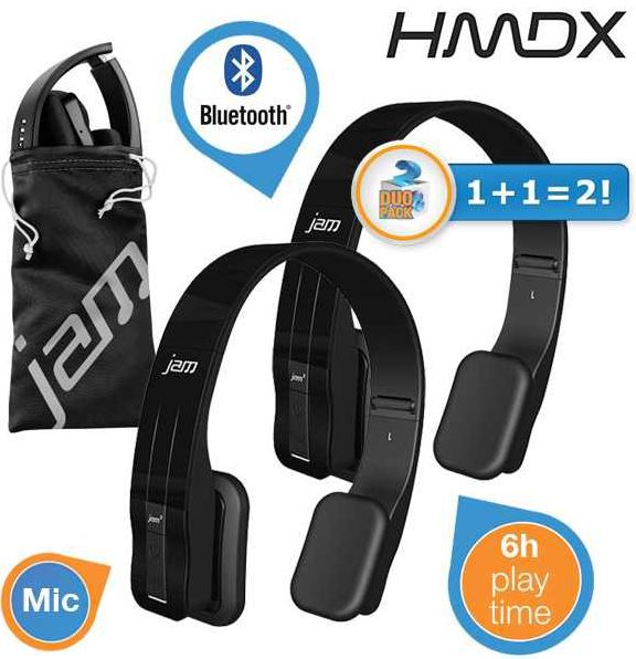 HMDX Jam Fusion - Doppelpack On Ear bluetooth Kopfhörer für 45,90€ - Update HMDX Jam Fusion Doppelpack On Ear bluetooth Kopfhörer für 45,90€ Update