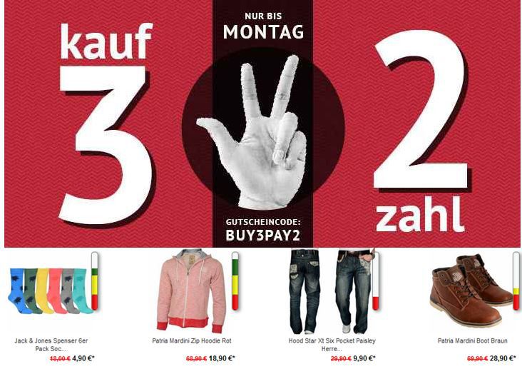 Kauf 3 zahle 2: viele verschiedene Marken zur Auswahl bei den Hoodboyz - Update Kauf 3 zahle 2: viele verschiedene Marken zur Auswahl bei den Hoodboyz Update