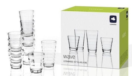 Leonardo Wave 12er Gläserset 3er Pack für 24,50€ oder 5er Pack für 28,20€