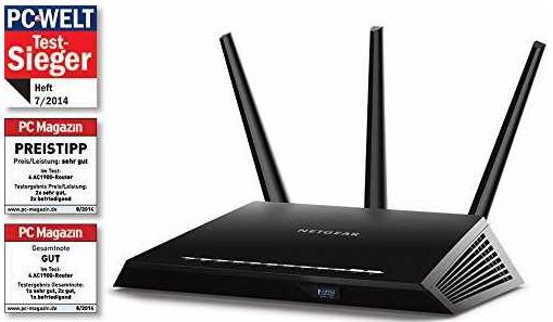 Netgear R7000 100PES Nighthawk AC1900   Dual Band WiFi Gigabit Router für 119€ (statt 141€)