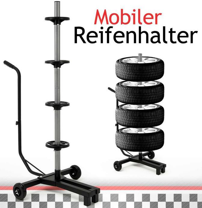 Felgenbaum - fahrbarer Reifenhalter für 4 Kompletträder nur 22,95€ inkl. Versand Felgenbaum fahrbarer Reifenhalter für 4 Kompletträder nur 22,95€ inkl. Versand